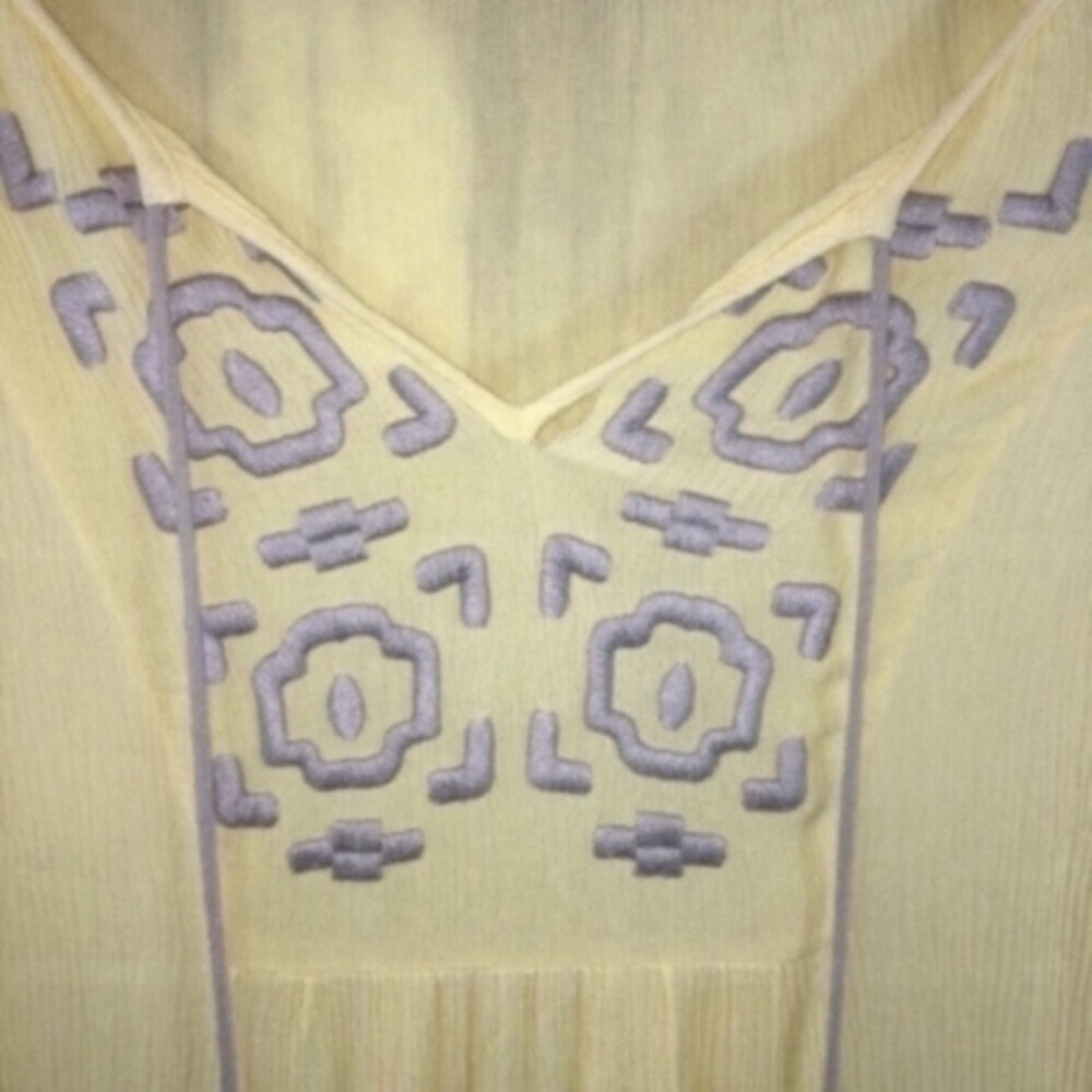 Altar'd State Yellow Embroidered Blouse - Picture 7 of 11